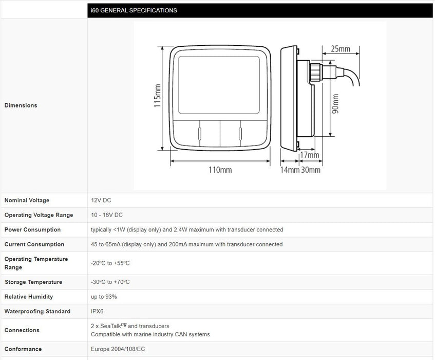 Raymarine i60 Wind Kits