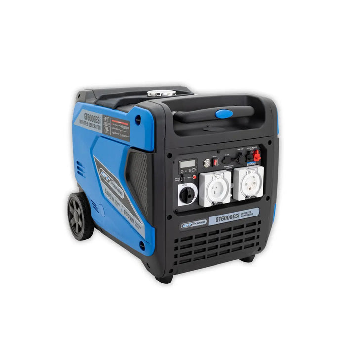 GT Power 6000W Silenced Inverter Generator - Push Button Electric Start