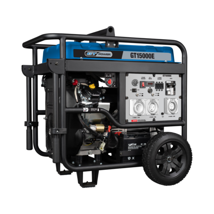 GT Power 11500W Generator - Push Button Electric Start (3-Phase/1-Phase)